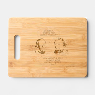 Retro Feminist Humor custom name Engraved Cutting Board