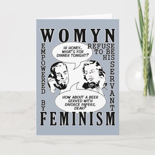 Retro Feminist Humor greeting cards