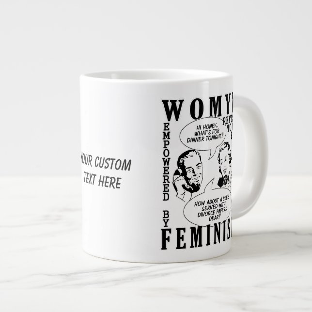 Retro Feminist Humor mugs (Front Right)
