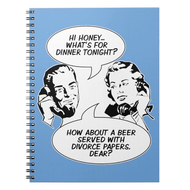Retro Feminist Humor notebook (Front)