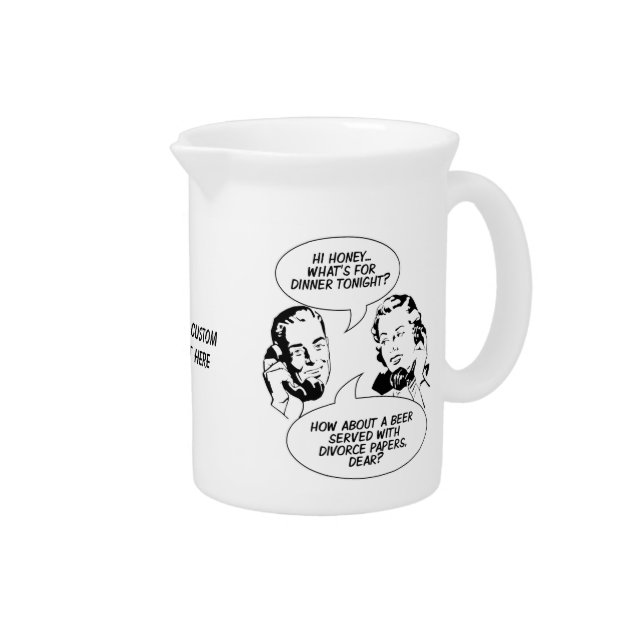 Retro Feminist Humor pitcher (Right)