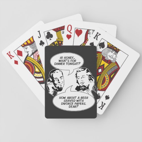 Retro Feminist Humor playing cards