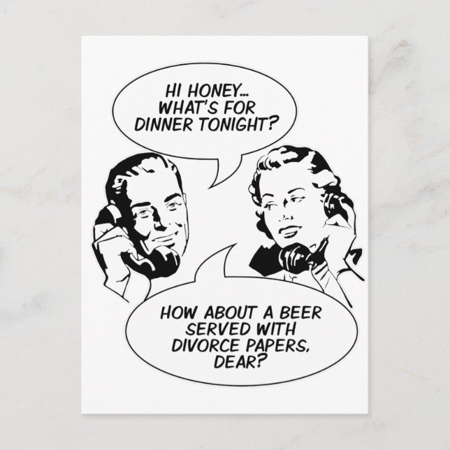 Retro Feminist Humor postcards (Front)