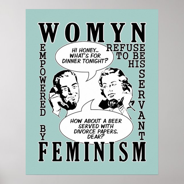 Retro Feminist Humor poster (Front)