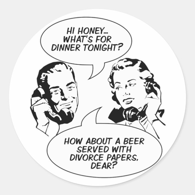 Retro Feminist Humor stickers (Front)
