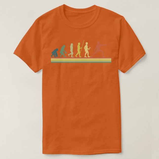 Retro Fencing Evolution T-Shirt (Design Front)
