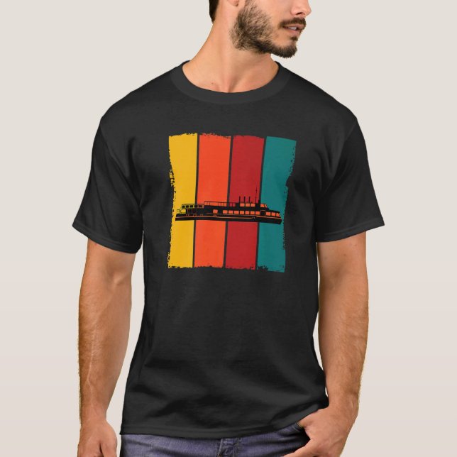 Retro Ferry Ship Apparel For Seafarer T-Shirt (Front)