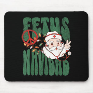 Retro Fetus Navidad Santa Claus Christmas Obgyn Nu Mouse Pad