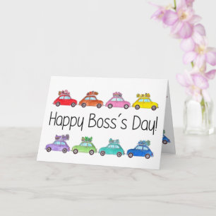 Retro Fiat 500´s Boss's Day Card