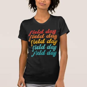 Retro Field day yellow field day games teachers k T-Shirt