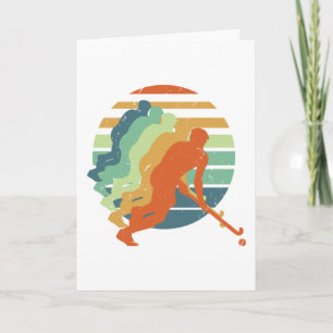 Retro Field Hockey Game Player, Field Hockey Sport Card