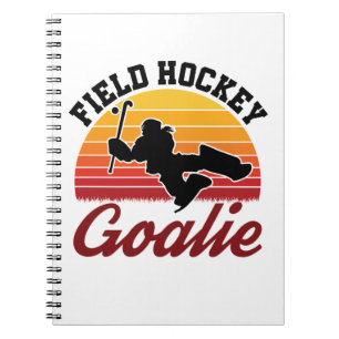 Retro Field Hockey Goalie Player Notebook