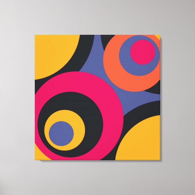 Retro Fifties Abstract Art Wrapped Canvas Print (Front)