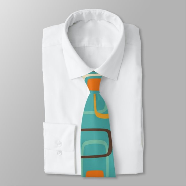 Retro Fifties Abstract Neck Tie (Tied)