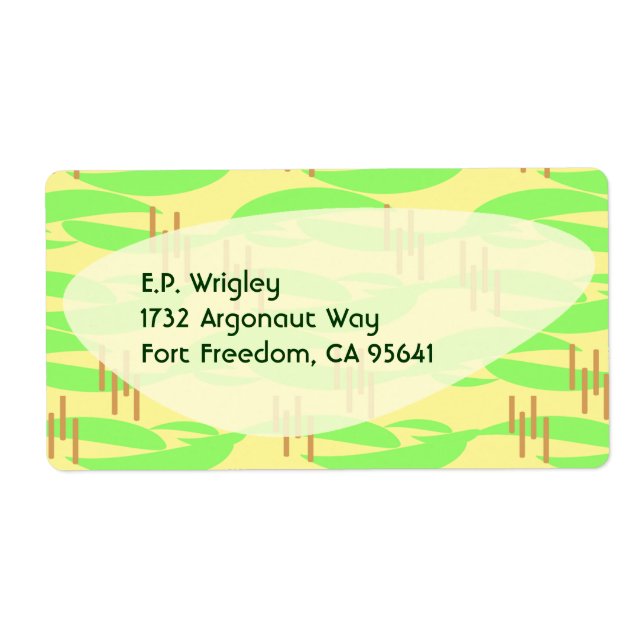 Retro Fifties Lemon Lime Boomerang Vibes Label (Front)
