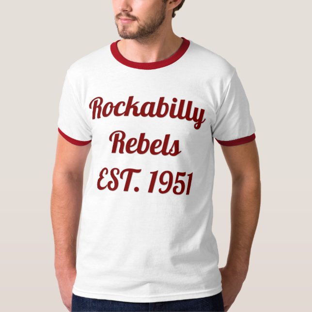 Retro fifties Rockabilly rebel T-Shirt (Front)