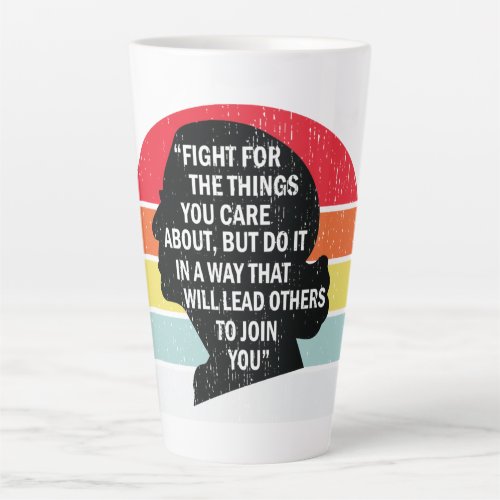 Retro Fight For The Things You Care About Latte Mug