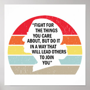Retro Fight For The Things You Care About Poster