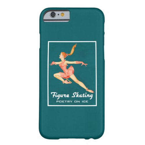Retro Figure Skater Poetry On Ice Barely There iPhone 6 Case