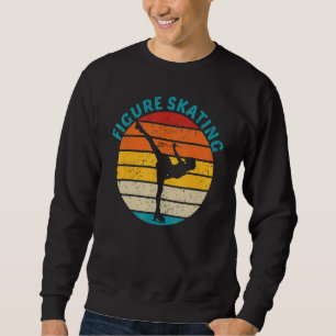 Retro Figure Skating Vintage Skater Winter Ice Ska Sweatshirt