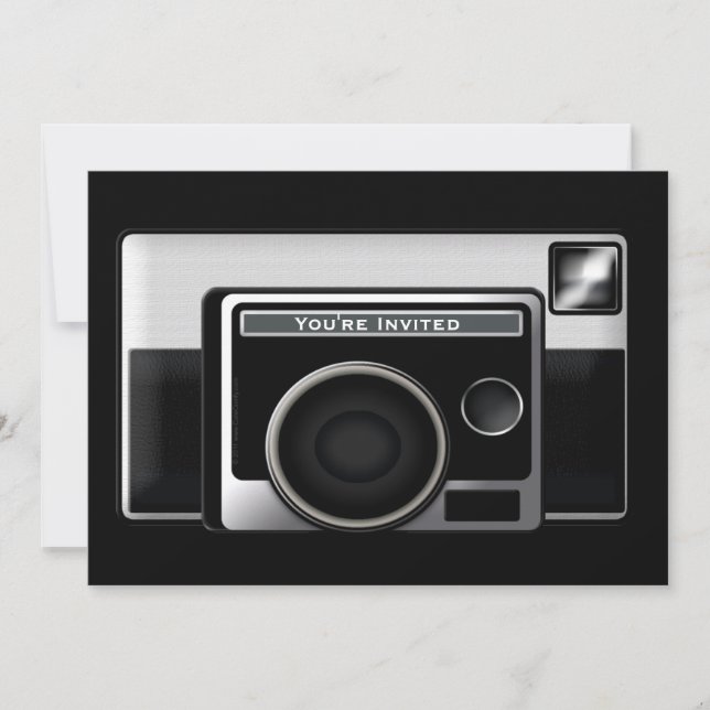 Retro Film Camera Invitation (Front)