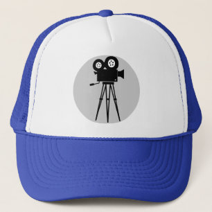 RETRO FILM CAMERA WITH TRIPOD TRUCKER HAT