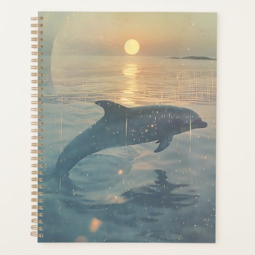 Retro film Dolphin jumping Sunset Planner