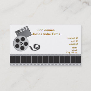 Retro film producer business card