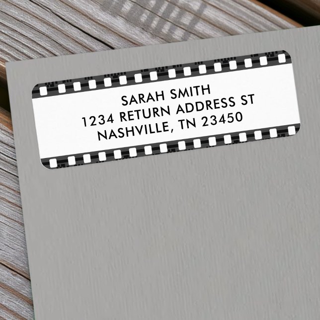 Retro Film Strip Address Label (Creator Uploaded)