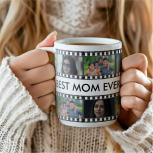 Retro Film Strip Best Mom Ever Photo Collage Coffee Mug