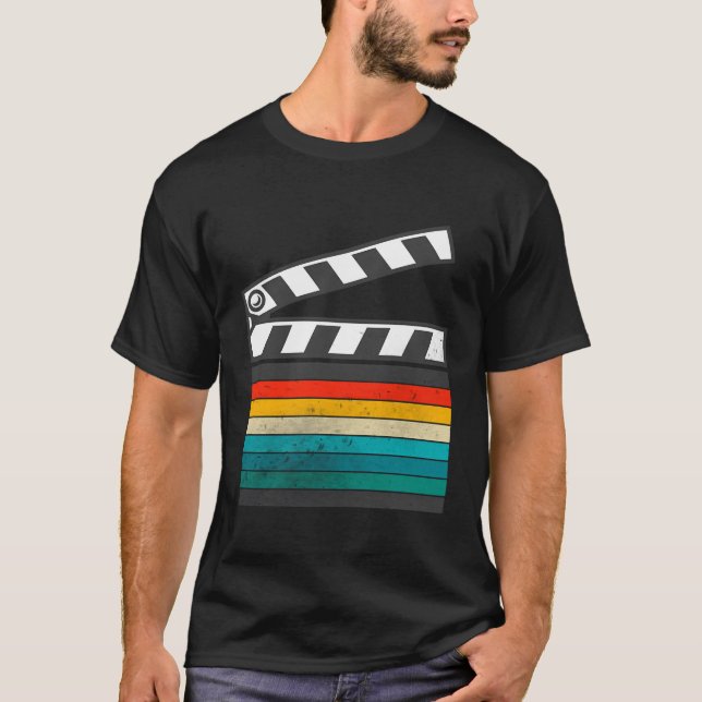 Retro Filmmaker Cinematographers Videographers Edi T-Shirt (Front)