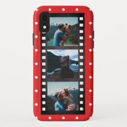 Retro Filmstrip Red Polka Dot Photo Collage iPhone XR Case