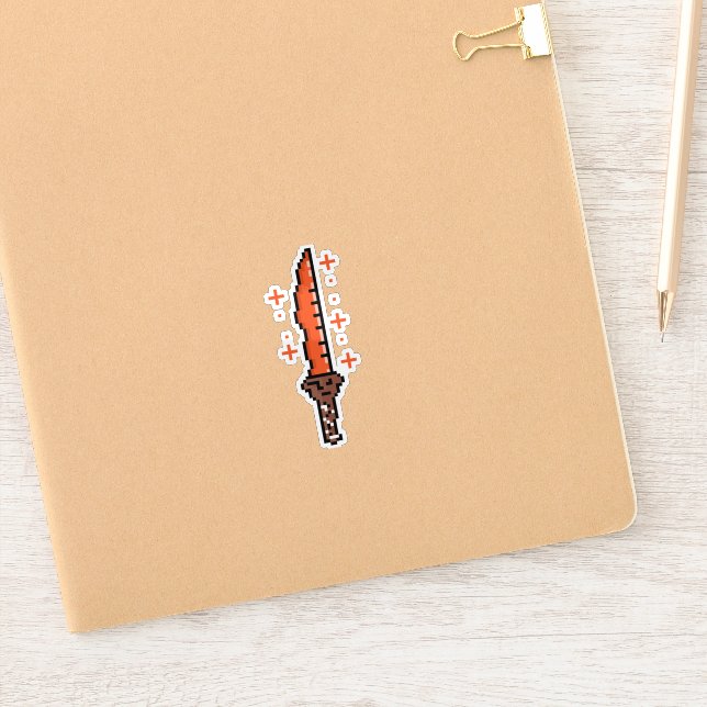 Retro Fire Dagger Sticker (Notebook)