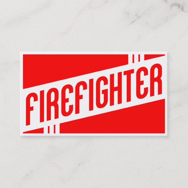 retro firefighter business card (Front)
