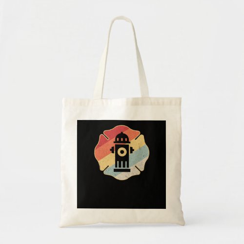 Retro Firefighter Fireman Fire Hydrant Vintage Tote Bag