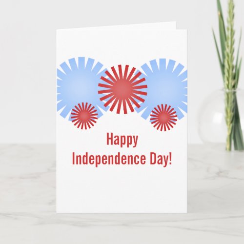 Retro Fireworks July 4th Greeting Card