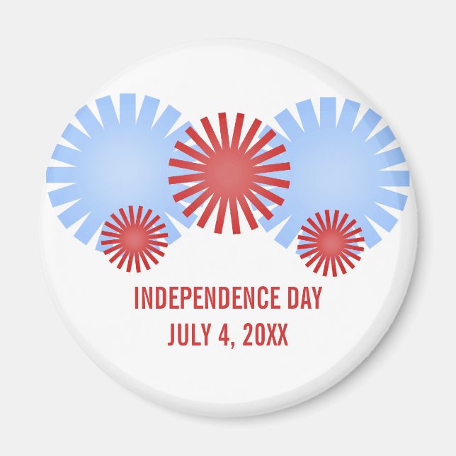 Retro Fireworks Magnet (Front)