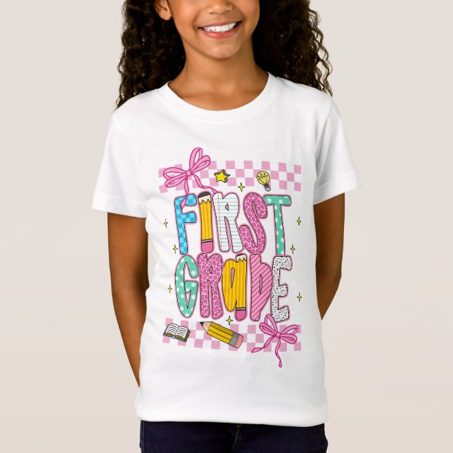 Retro First  Grade  T-Shirt (Front)
