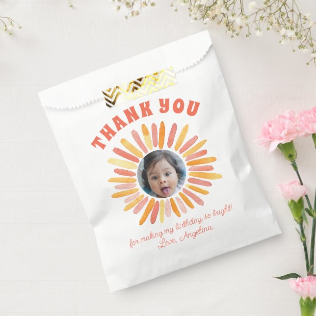 Retro First Trip around the Sun 1st Birthday Party Favor Bag (Sealed)