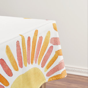 Retro First Trip Around the Sun Birthday Party Tablecloth