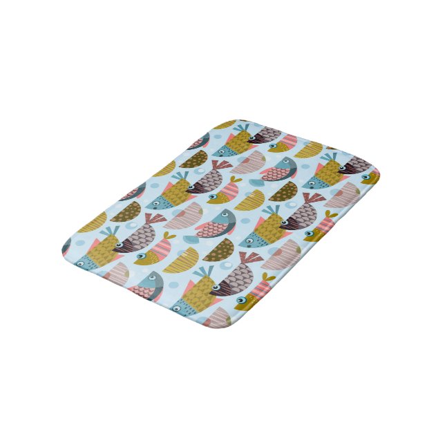 Retro Fish Bath Mat (Angled)