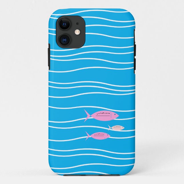 Retro Fish Case-Mate iPhone Case (Back)