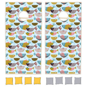Retro Fish Cornhole Set