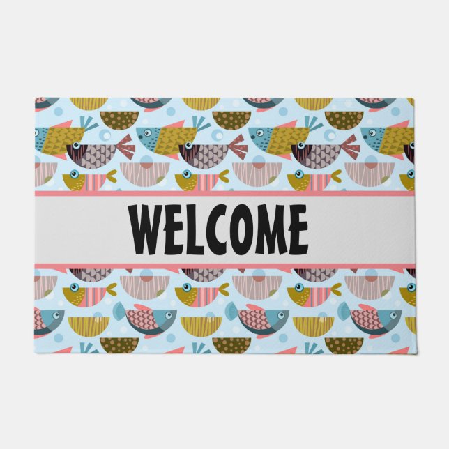 Retro Fish Doormat (Front)