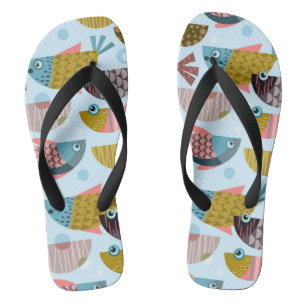 Retro Fish Flip Flops
