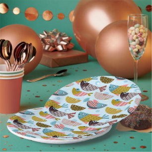 Retro Fish Paper Plates