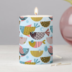Retro Fish Pillar Candle