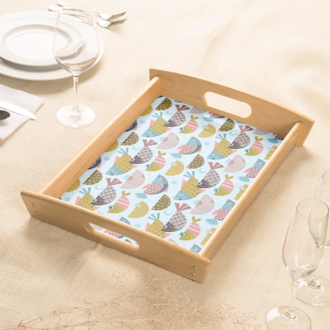 Retro Fish Serving Tray (Front)