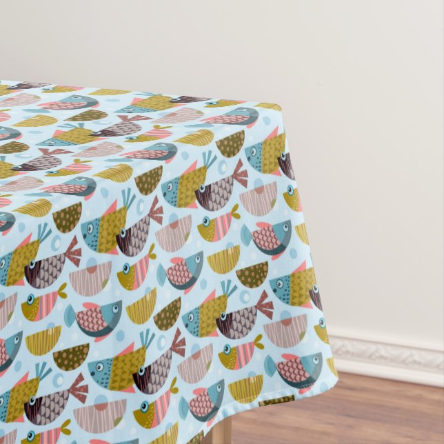 Retro Fish Tablecloth (In Situ)