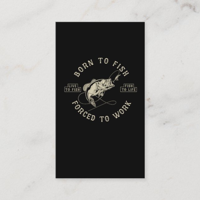 Retro Fishing Work Humor Sarcastic Fisherman Business Card (Front)